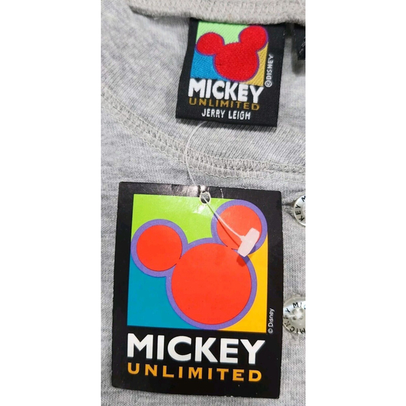 Disney Mickey Unlimited Mens T-Shirt Long Sleeves Gray Small Graphic Pluto NWT - Picture 3 of 8
